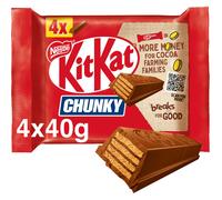 KitKat Chunky Milk Chocolate Bar Multipack, 4 x 40 g 32g 4 Pack