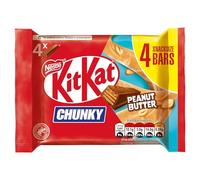 KitKat Chunky Peanut Butter Chocolate Bar Multipack, 4 x 34g | Pack of 1