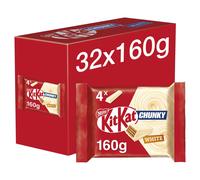 KitKat Chunky White Chocolate Bar Multipacks, 32 Pack of 4 x 40 g, (Total 128 Bars)