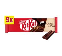 KitKat Dark Chocolate Biscuit Bar Multipack, 9 x 20.7g 2 Finger