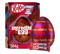KITKAT Double Chocolate Easter Inclusion Egg 384g - Chocolate Egg with Crunchy KITKAT Pieces