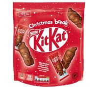 KitKat Santa Large Pouch | 264g of Individually Wrapped Mini Milk Chocolate Santas with Crispy Wafer Centres | Christmas Treats for Sharing, Stocking Fillers & Festive Gifting