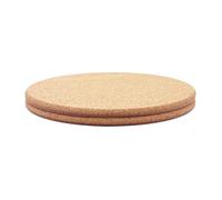 KITLAB Cork Plant Coasters, Double Layers Hard Thick Planter Coaster, 12 Inch Absorbent Mats, Cork Trivets for Hot Dishes, Coasters for House Plants, 2 Pcs