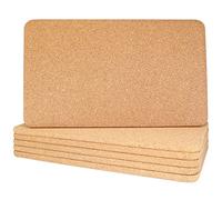 KITLAB Cork Trivet, High Density Fine Particle Thick Cork Trivets for Hot Dishes, Heat Resistant Cork Coaster, Rectangle Cork Placemats Cork Hot Pads for Kitchen, 6 Pcs, 12x7x0.4 inch, (KTLBCT24)