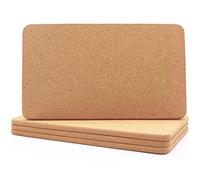 KITLAB Cork Trivets - High Density Fine Particle Thick Cork Coasters, Rectangle Placemats for Hot Dishes, Heat Resistant - 4 Pcs