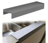 Kitlers Silicone Edge Protectors - Multifunction Sink Accessories, Splash Guard & Draining Mat for Kitchen, Bathroom Sink, Steel, Granite, Quartz Countertops(Gray)