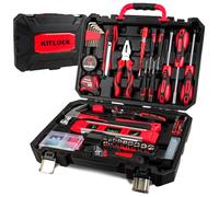 KITLUCK 138-piece Home Tool Kit, Household Hand Repair Tool Set for men, Portable Basic Tool box Set with Tools (Screwdriver, Plier, Wrench, Socket, Harmer, Rule, etc.) for Home and Car
