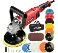 KITLUCK Buffer Polisher, 12Amp 6″/7″ Rotary Polisher for Car Detailing, 1400W 7 Variable Speed Car Buffer Polisher Machine, 800-3500RPM, with Foam Pad, Wool Pad For Car Polishing, Buffing, Waxing