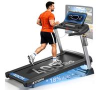 KITOPA Foldable Treadmill for Home 20km/H 18% Auto Incline 180KG Heavy Duty | 7HP Quiet Motor, 47.2"18.9" Cushioned Running Belt, Heart Rate, Touch Screen, Running Machines for Heavy People, Smart APP