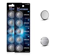 KITOSUN CR1216 3V Lithium Coin Watch Battery - 3 Volt CR 1216 Lithium Cell Button Batteries for Timex Watch Indiglo Wrist Car Key Fob Remote Control Thermometer Calculator (10 Pcs)