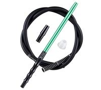 Kitosun D-Hose Hookah Hose Set - Premium Shisha Accessories 1.1ft Long Detachable Aluminum Mouthpiece Handle | 5ft Silicone Pipe | Hookah Adapter | Anti-Kinking Spring | Silicon Grommet (Mint Green)
