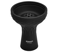 Kitosun Shisha Bowl Premium Shisha Head 70 Degree Silicone Larger Hookah Bowl Fits for Lotus Heat Management Device Durable Non-Broken Easy Cleaning 3" Bowl 4" Tall (Multi-Holes)