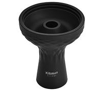 Kitosun Shisha Bowl Premium Shisha Head 70degree Silicone Larger Hookah Bowl Fits for Lotus Heat Management Device Durable Non-Broken Easy Cleaning 3" Bowl 4" Tall (Phunnel Style)