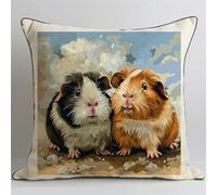 kitphoenix Cross Stitch Pillow Kit Embroidery Needlework Sets Guinea Pig DIY Printed Cross Stitch Pillow Kits - Embroidery Kit for Adults 17.7x17.7 Inch (45x45cm)