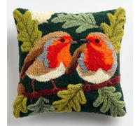 kitphoenix DIY Crochet Pillow Kit Robin 43X43Cm Soft Knitted Throw Pillow Material Package,Cushion Making Set,Complete Accessories&Tutorial,Decorative Pillow for Home Sofa Bedroom Decor