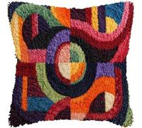 kitphoenix Latch Hook Cushion Kit 43x43cm,DIY Pillow Cover Set with Venus Pattern,Yarn,Hook Tool & Canvas,Rug Making Craft Kit for Adults & Beginners