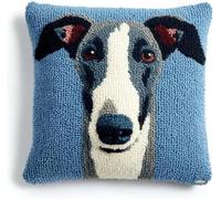 kitphoenix Latch Hook Cushion Kit Cute Greyhound Dog Face with Pre-Printed Cushion Cover DIY Pillowcase Crochet Yarn Hooking Craft Set for Hobby and Home Decor 43x43cm-2