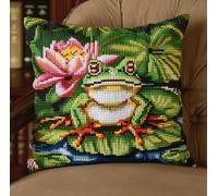 kitphoenix Latch Hook Cushion Kits Lotus 3D Pillow Materials Package 43Cmx43Cm DIY Latch Hook Kits Yarn Pillow Rug Pattern Arts and Crafts Crochet Needlework