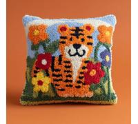 kitphoenix Latch Hook Embroidery Kits Tiger Sofa Cushion Cover 43Cmx43Cm DIY Latch Hook Kits Yarn Kits Pillow Rug Pattern Arts and Crafts Crochet Needlework