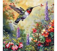 kitphoenix Latch Hook Kit Humming Bird Pillow Case 43Cmx43Cm Needlework Latch Hook Kit Unfinished Crocheting Rug Yarn Cushion Embroidery Carpet Set