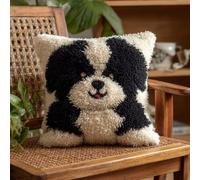 kitphoenix Latch Hook Kit Pillow Case Teddy Dog 43Cmx43Cm