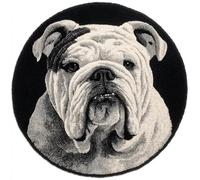 kitphoenix Round DIY Latch Hook Rug Kits Animal Dog 20X20Inch (50X50Cm) Easy for Beginners Round Carpet Crochet Yarn Craft Large Rug Hook and Latch Tapestry for Home Decor