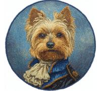 Kitquiver Dog Animals Rug Making Kits Cartoon Yorkshire Terrier Latch Hook Kit for Beginners，Tapestry Carpet Latchs Set for Adults Self Knotting Set DIY Craft Kits 50x50cm