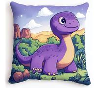 Kitquiver Latch Hook Cushion Kit Dinosaur Pillowcase Sewing Making Kits DIY Croet Yarn Kits Cross Stitch Embroidery for Adults Kids DIY Craft Carpet Making Kit 43Cmx43Cm