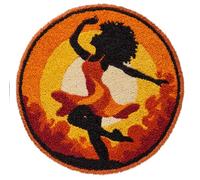 Kitquiver Latch Hook Kit Dancing Woman Latch Hook Kit for Beginners，Tapestry Carpet Latchs Set for Adults Self Knotting Set DIY Craft Kits 100x100cm