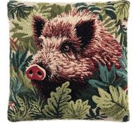 Kitquiver Latch Hook Kits for Adults Beginners-Jungle Wild Boar Pre-Printed Mesh Latch Hook Rug Kits Craft Cushion Set for Home Sofa Decoration 17X17 in. DIY Gift for Mom