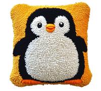 Kitquiver Latch Hook Kits for Adults Beginners-Penguin Pre-Printed Mesh Latch Hook Rug Kits Craft Cushion Set for Home Sofa Decoration 17X17 in. DIY Gift for Mom