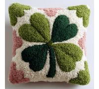 Kitquiver Latch Hook Kits for Adults Four-Leaf Clover Rug Cover Pillowcase Kids Beginner DIY Needlework Embroidery Kits Handmade Set Craft Sofa Home Decor 43X43Cm