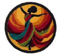 Kitquiver Latch Hook Kits for Adultsafrican Women Latch Hook Kit for Beginners，Tapestry Carpet Latchs Set for Adults Self Knotting Set DIY Craft Kits 60x60cm