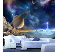 Kitquiver Mural Wallpaper 3D Universe Planet Scenery 3D Mural Office Living Room Home Decoration Wallpaper Restaurant Wall for Bedroom 400x280cm