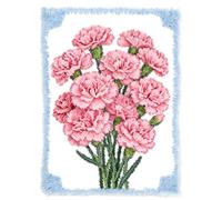 Kitquiver Rug Kits for Adults Latch Hook Pre Printed A Bouquet of Flowers 15X20In/52X38Cm DIY Crafts Crochet Yarn Handmade Embroidery with Printed Canvas Needlework for Home Decor