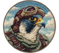 Kitquiver Rug Latch Hook Craft Kits Peregrine Portrait 60x60cm