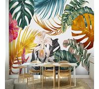 Kitquiver Wall Mural Wallpaper 3D Colorful Leaves in The Tropical Rainforests 3D Photo Wallpaper Mural Living Room Bedroom Ceiling Background Decoration Painting 350x245cm