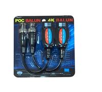 Kits Pair of 4k BNC balun with Push Fit Connection Power Over Coax CCTV 8MP 4K HD Video Balun BNC Connector Adapter Transmitter & Transceiver