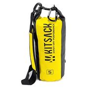 Kitsack Premium Heavy-Duty Roll Top Dry Bag 5 Litre - 100% Waterproof Triple Layer Fabric with Adjustable/ Detachable Padded Straps - Reflective Safety & Tie-Down D Rings