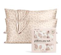 Kitsch 100% Satin Pillowcase with Zipper, Softer Than Silk Pillowcase for Hair & Skin, Cooling Pillow case, Satin Pillow Case Cover (King (2 Pack), Leopard)
