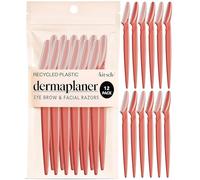 Kitsch 12 pcs Dermaplane Razor for Women Face - Coral