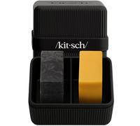 Kitsch 2-Compartment Travel Soap Case - Bar Soap Holder & Organizer, Travel Case for Bars - TSA-Approved - Lightweight, Durable, Leak-Proof, Made from Recycled Plastic - Black