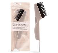 Kitsch Double Sided Hair Brush Cleaner Tool 2-in-1 Comb Cleaner | Eco-Friendly Hair Brush Rake | Double Edge Hair Remover Brush & Hairbrush Cleaner Solution for Hair Brush Maintenance
