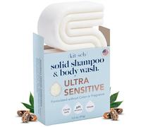 Kitsch 2-in-1 Shampoo & Body Wash Bar - Ultra Sensitive Bar Shampoo and Body Bar Soap for Radiant Hair & Skin | Fragrance Free Solid Shampoo Bar for Hair & Natural Body Soap | Zero Waste - 3.2oz