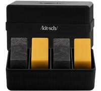 Kitsch 4-Compartment Travel Soap Case - Bar Soap Holder & Organizer, Travel Case for Bars - TSA-Approved - Lightweight, Durable, Leak-Proof, Made from Recycled Plastic - Black