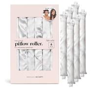 Kitsch 6pc Satin Pillow Rollers - Marble | Heatless Hair Curler, Heatless Curls Overnight, Flexible Curling Rod for Long & Short Hair, Flexi Rod Curlers to Sleep In