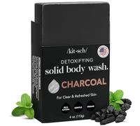 Kitsch Charcoal Soap Body Wash Bar 113g - Detoxifying Bar Soap with Activated Charcoal - Gently Removes Excess Oil & Impurities, Clears Pores, Firms & Moisturizes Skin