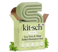 Kitsch Clarifying Tea Tree & Mint Shampoo Bar 91g - Tea Tree Shampoo for Build-Up Removal - Hair Shampoo Bar for Scalp & Oil Control - Vegan Hair Care