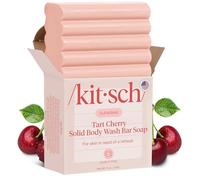 Kitsch Cleansing Tart Cherry Soap Bar with Refreshing Scent - Eco-Friendly Body Wash Women Love - Cherry Solid Bar Soap for Daily Use - Silicone, Sulfate and Paraben Free, Made in USA - 4oz