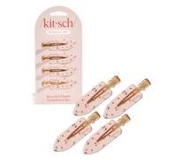 Kitsch Creaseless Hair Clips for Women - No Crease, No Bend Hair Clips for Styling, Bangs, Makeup Application, Face Wash - Recycled Acrylic - Cherry Print | Ideal Gifts for Women, 4pcs